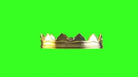 Crown on a green background 3d loop render Stock Footage 277071221