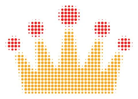 Crown Halftone Icon イラスト素材