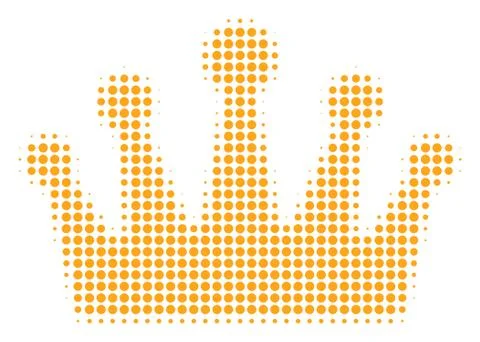 Crown Halftone Icon 스톡 일러스트