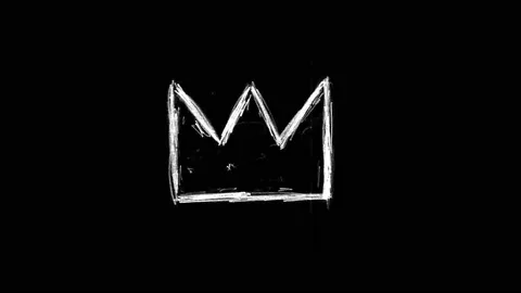 Crown - hand drawn scribble element (4K) | Stock Video | Pond5