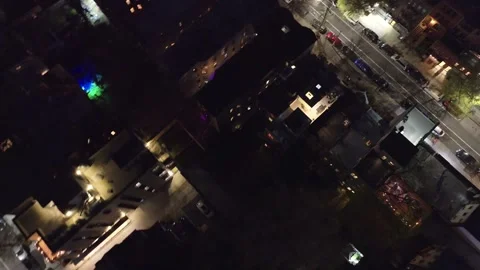 Crown Heights Road Grid Spinning Beneath City Lights Видео 275748265