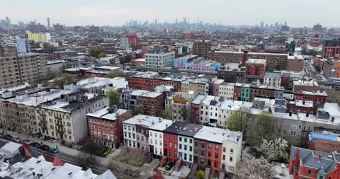 Crown Heights Slow Fly Over Cloudy 2024 Stock-Footage 272167340