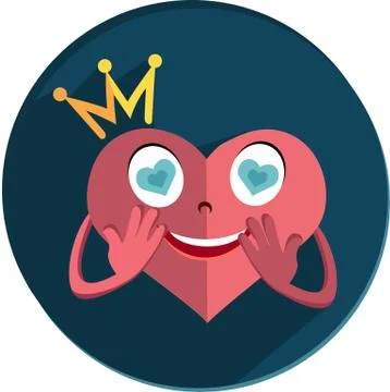 With a crown on his Stock Illustration