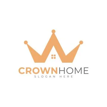 Crown home logo Stock Illustration