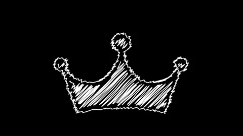 Crown icon animated hand drawn scribble king queen royal majesty symbol wig.. Stock Footage 342963484