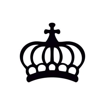 Crown icon is black Stock Illustration