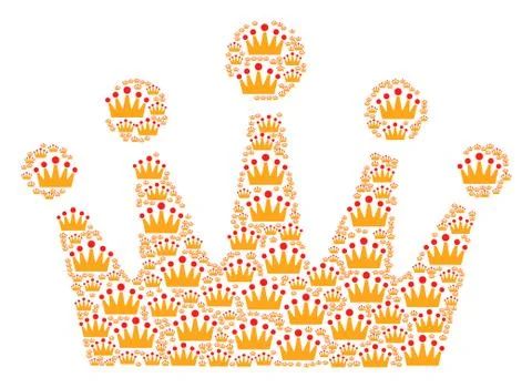Crown Icon Collage Stock Illustration