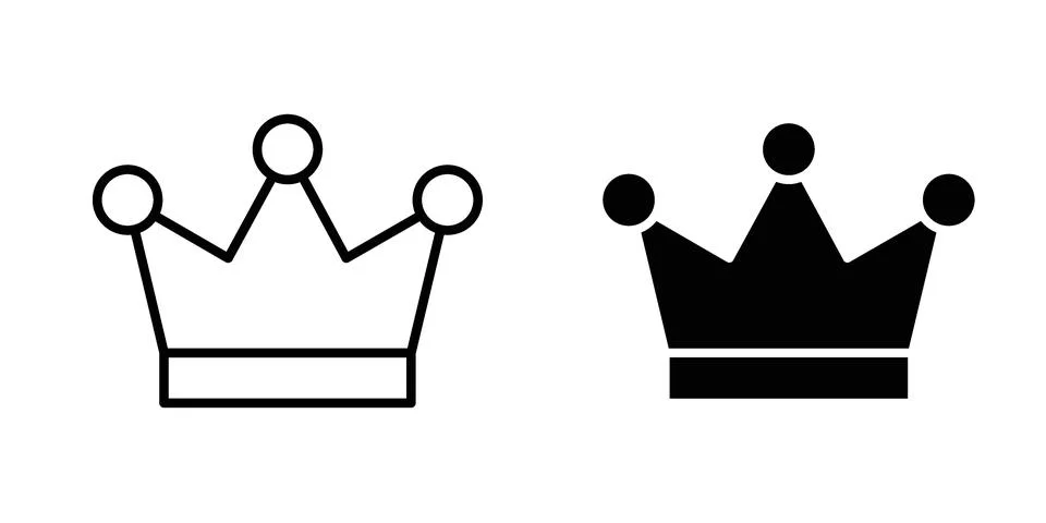 Crown icon for design projects and web UI Stock Illustration