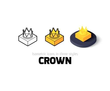 Crown icon in different style Illustrazione stock