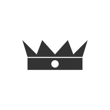 Crown icon flat Stock Illustration