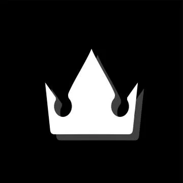 Crown icon flat Illustrazione stock