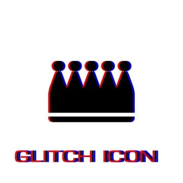 Crown icon flat. Stock Illustration