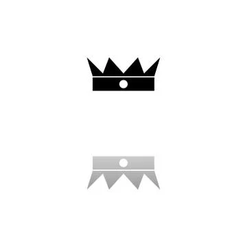 Crown icon flat Stock Illustration