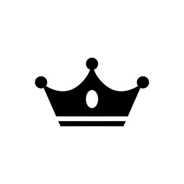 Crown Icon in flat style. Black crown vector icon Stock Illustration