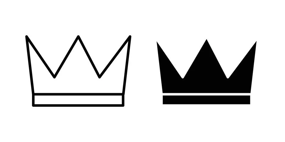Crown icon graphic design. web icons vectors Stock Illustration