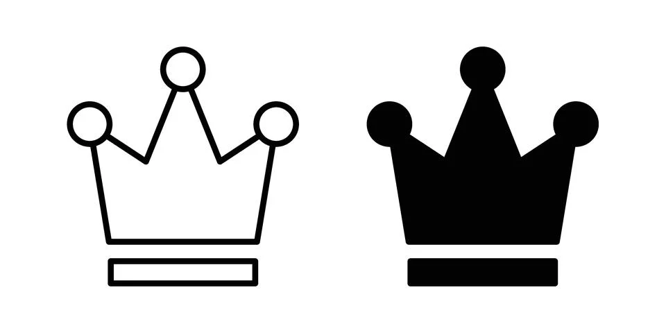 Crown icon graphic element. web icon set Stock Illustration