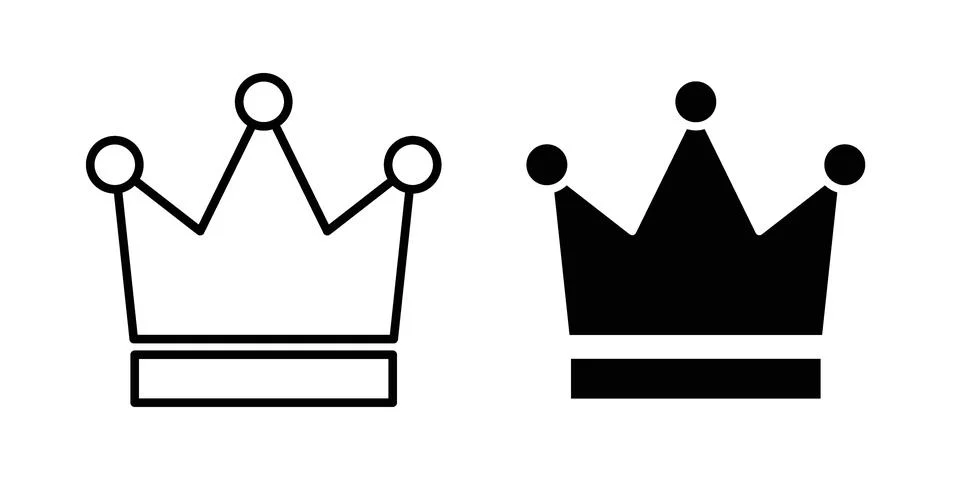 Crown icon graphic element. web icon set 库存插图