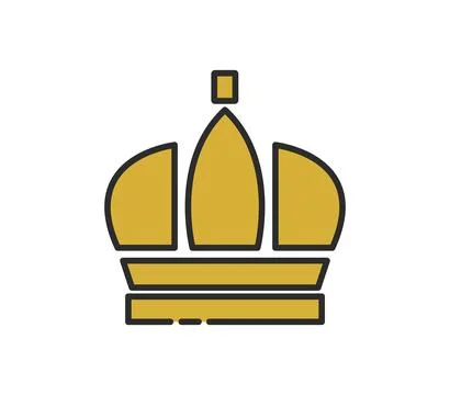 Crown icon illustrated in vector on white background Stock Illustration