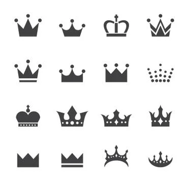Crown icon Illustrazione stock