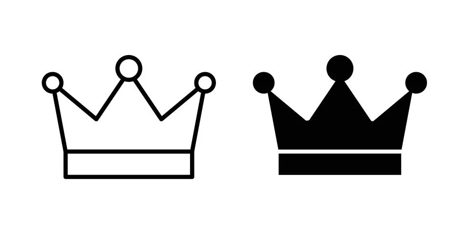 Crown icon Illustration set. Vector Eps10 for apps Stock Illustration
