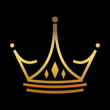 Crown icon logo design template Stock Illustration