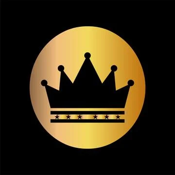 Crown icon logo design template Stock Illustration