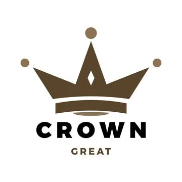 Crown Icon Logo Design Template Stock Illustration