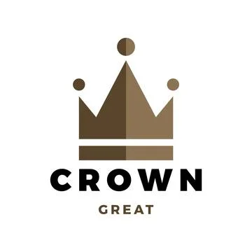 Crown Icon Logo Design Template Stock Illustration