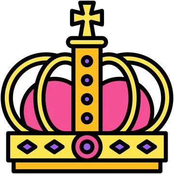 Crown icon, New year realated vector Stock Illustration