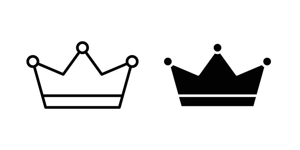 Crown icon or illustration vector symbols Stock Illustration