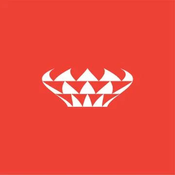 Crown Icon On Red Background. Red Flat Style Vector Illustration Stock Illustration