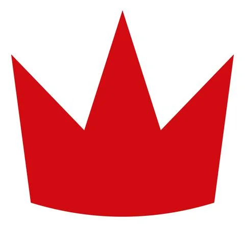 Crown icon. Red king hat. Royal symbol Ilustração Stock