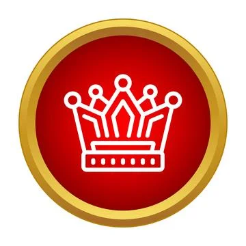 Crown icon representing royal power and leadership Stock Illustration
