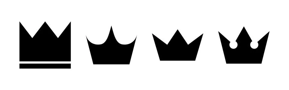Crown icon set. crown vector icon Stock Illustration
