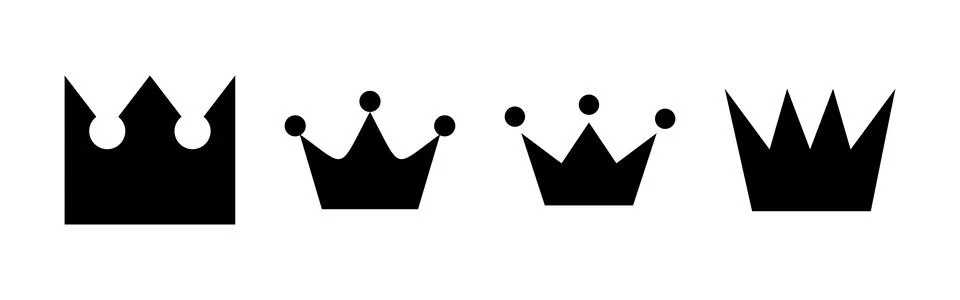 Crown icon set. crown vector icon Illustrazione stock