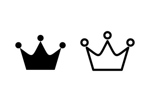 Crown icon set. crown vector icon Illustrazione stock