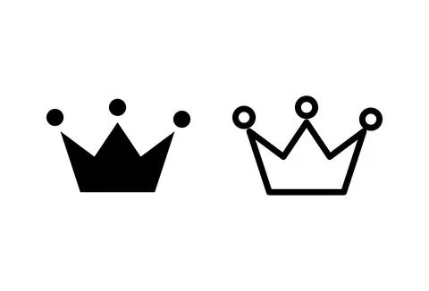 Crown icon set. crown vector icon Illustrazione stock