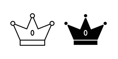 Crown icon symbol. Flat Vector illustration Stock Illustration