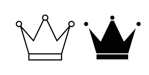 Crown icon symbol. Flat Vector illustration Stock Illustration