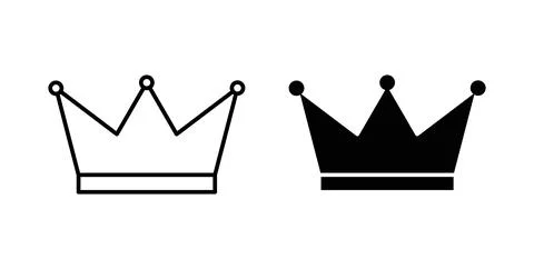 Crown icon vector art Illustrations Stock Illustration