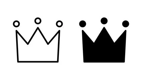 Crown icon vector. crown sign and symbol Illustrazione stock