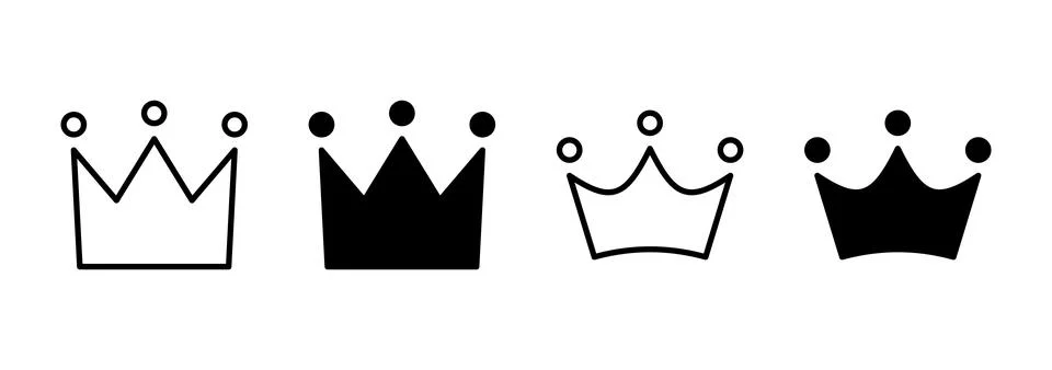 Crown icon vector. crown sign and symbol Stock Illustration