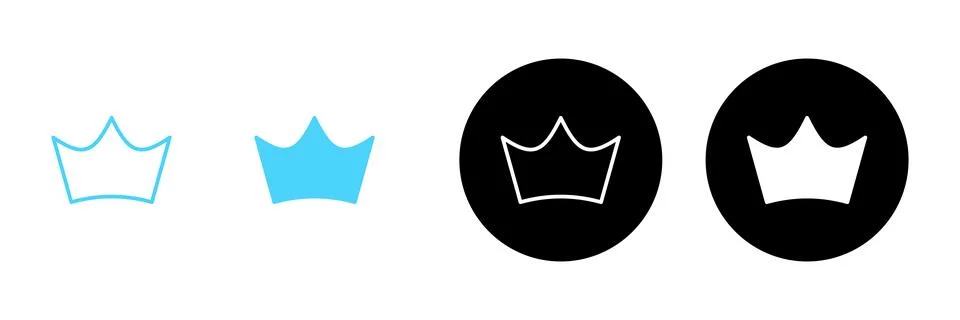 Crown icon vector. crown sign and symbol Stock Illustration