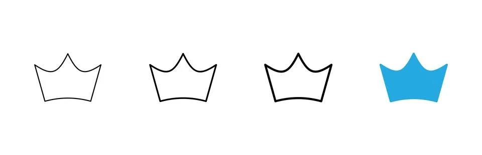 Crown icon vector. crown sign and symbol Stock Illustration