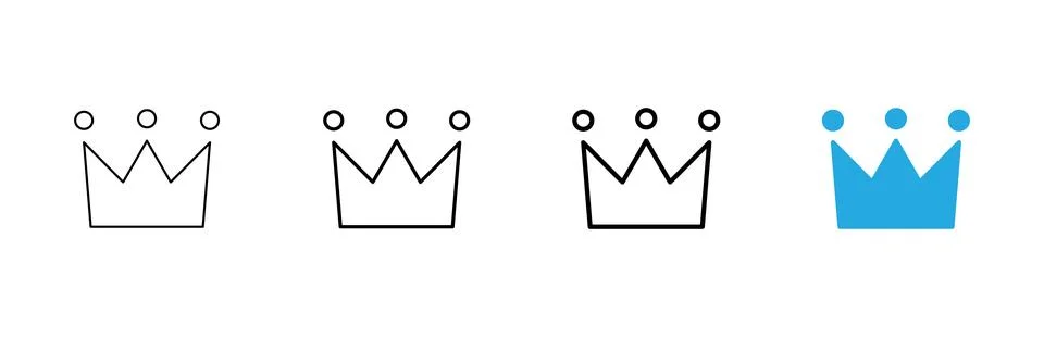 Crown icon vector. crown sign and symbol Stock Illustration