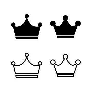 Crown Icon vector. Crown symbol for web site design, Stock Illustration