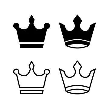 Crown Icon vector. Crown symbol for web site design, Stock Illustration