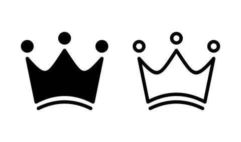 Crown Icon vector. Crown symbol for web site design, Stock Illustration