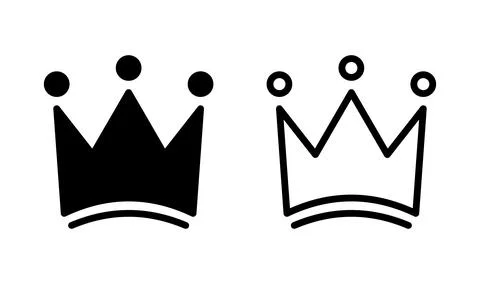 Crown Icon vector. Crown symbol for web site design, Stock Illustration
