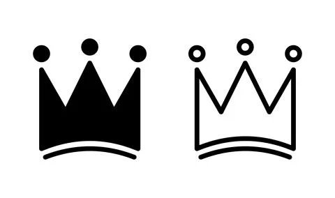 Crown Icon vector. Crown symbol for web site design, Illustrazione stock